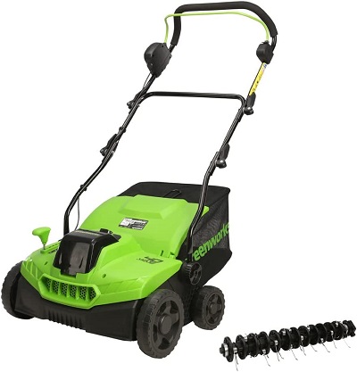 scarificateur electrique pelouse greenworks